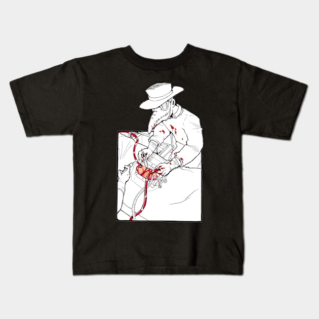 Modern Day Plague Doctor Kids T-Shirt by shikicraig